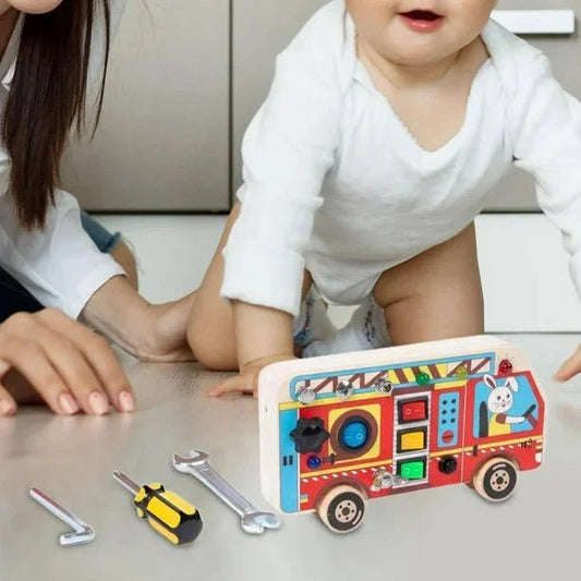 Tableau Montessori - BusyBoardCircuit™ - Autobus scolaire - Mon BB Spot