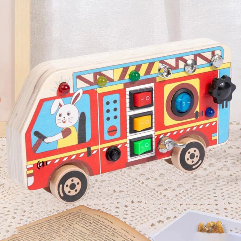 Tableau Montessori - BusyBoardCircuit™ - Autobus scolaire - Mon BB Spot